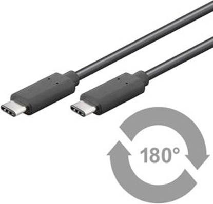 Attēls no Goobay 67976 USB-C 3.1 generation 1 cable, black, 1m | Goobay | USB-C Charge Cable USB-C male | USB-C male