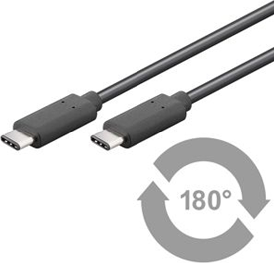 Picture of Goobay 67976 USB-C 3.1 generation 1 cable, black, 1m | Goobay | USB-C Charge Cable USB-C male | USB-C male