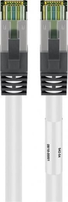 Изображение Goobay Goobay CAT 8.1 patch cable, S / FTP (PiMF), white, 20 m - LSZH halogen-free, copper AWG 24 (55131)