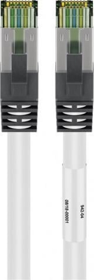 Изображение Goobay Goobay CAT 8.1 patch cable, S / FTP (PiMF), white, 20 m - LSZH halogen-free, copper AWG 24 (55131)