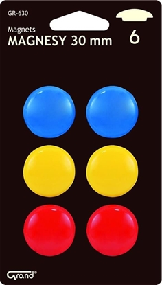 Attēls no Grand Magnes 30mm kolorowy 6szt GRAND - 198188