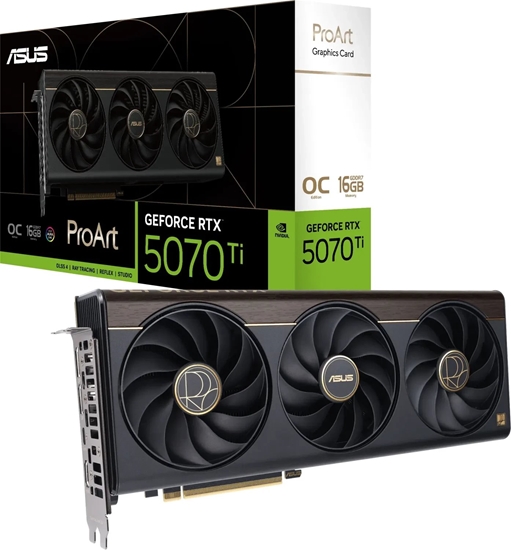 Picture of Graphics Card|ASUS|NVIDIA|GeForce RTX 5070 Ti|16 GB|GDDR7|256 bit|PCI Express 5.0|Active|PROART-RTX5070TI-O16G