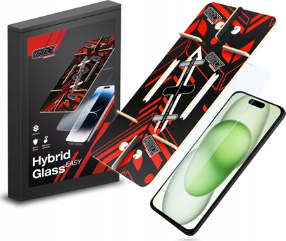 Attēls no GrizzGlass Szko hybrydowe HybridGlass Easy do Apple iPhone 15 Plus