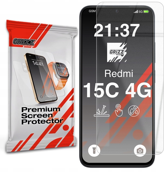 Picture of GrizzGlass Szko hybrydowe HybridGlass do Xiaomi Redmi 15C 4G
