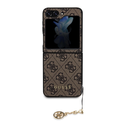 Picture of Guess 4G Charm Case for Samsung Galaxy Z Flip 5 / Brown