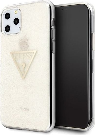 Picture of Guess Guess GUHCN58SGTLGO iPhone 11 Pro zoty/gold hard case Glitter Triangle