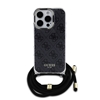 Picture of Guess IML 4G Printed Crossbody Strap Case for iPhone 16 Pro Max / Black