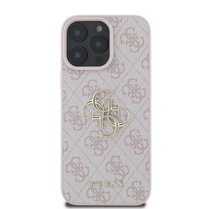 Изображение Guess PU 4G Metal Logo Case for iPhone 16 Pro Max / Pink
