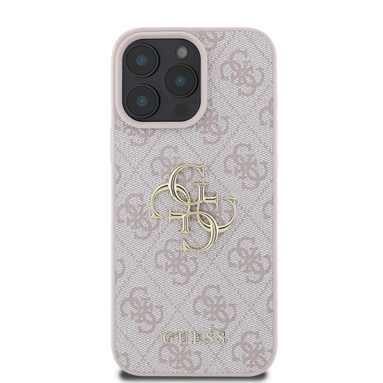 Picture of Guess PU 4G Metal Logo Case for iPhone 16 Pro Max / Pink