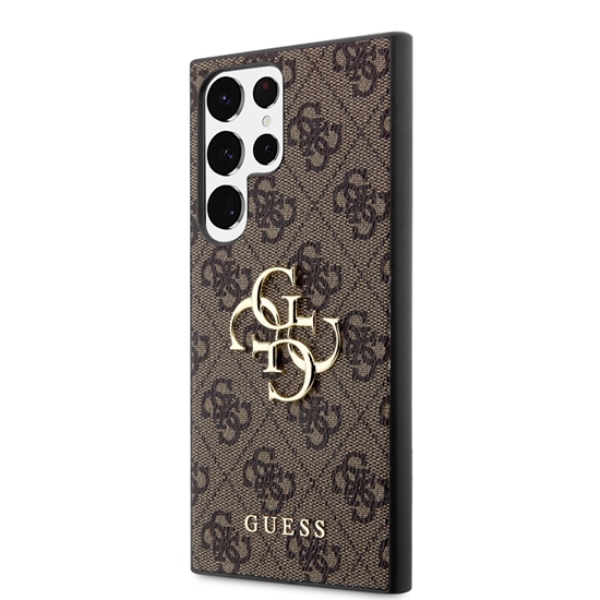 Picture of Guess PU 4G Metal Logo Case for Samsung Galaxy S23 Ultra / Brown