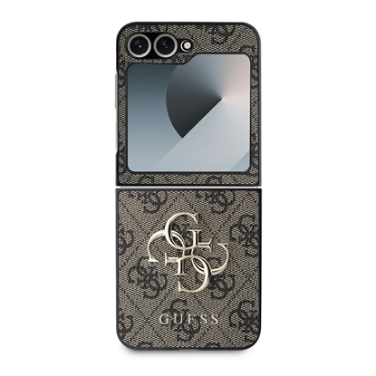 Изображение Guess PU 4G Metal Logo Case for Samsung Galaxy Z Flip 6/7 FE / Brown