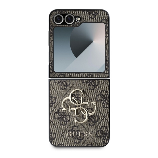 Изображение Guess PU 4G Metal Logo Case for Samsung Galaxy Z Flip 6/7 FE / Brown