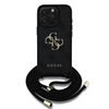 Picture of Guess PU 4G Metal Logo Crossbody Strap Case for iPhone 15 Pro / Black