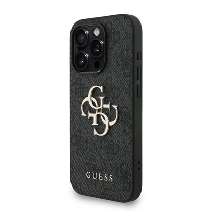 Изображение Guess PU 4G Metal Logo Strap Case for iPhone 15 Pro Max / Black