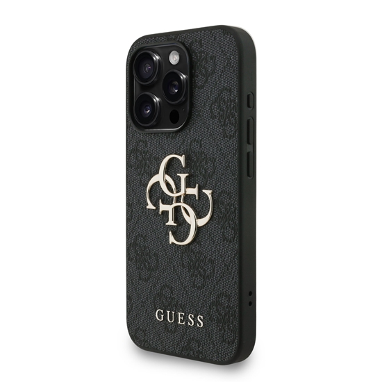 Изображение Guess PU 4G Metal Logo Strap Case for iPhone 15 Pro Max / Black