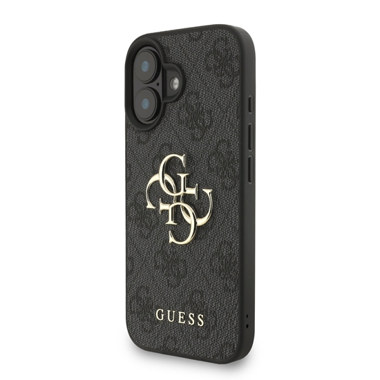 Изображение Guess PU 4G Metal Logo Strap Case for iPhone 16 / Black