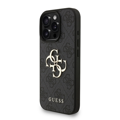 Изображение Guess PU 4G Metal Logo Strap Case for iPhone 16 Pro Max / Black