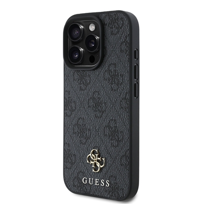 Picture of Guess PU 4G Small Metal Logo MagSafe Case for iPhone 16 Pro / Grey