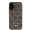 Picture of Guess PU 4G Strass Triangle Metal Logo Case + Crossbody Strap for iPhone 16 / Brown