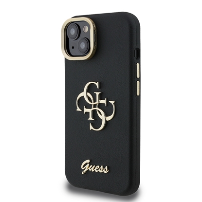 Attēls no Guess PU Grained 4G Logo Stand Camera Frame Case for iPhone 13 / Black