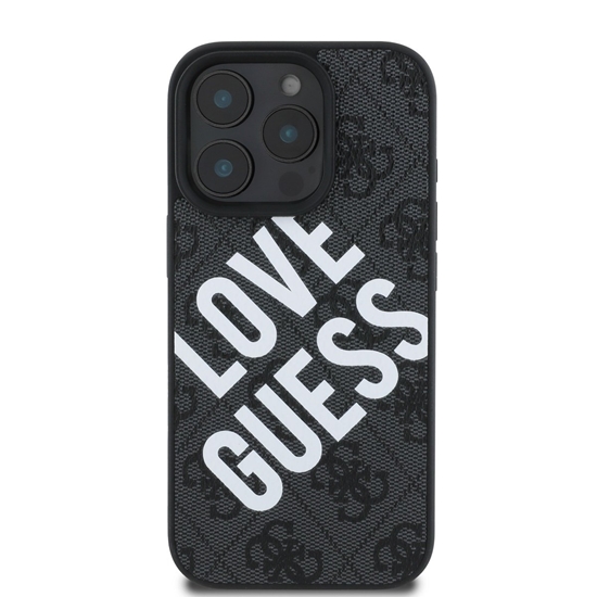 Изображение Guess PU Leather 4G Big Love Logo MagSafe Case for iPhone 16 Pro / Black