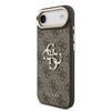 Picture of Guess PU Leather 4G Metal Logo Gold Frame Case for iPhone Air / Brown
