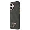 Picture of Guess PU Leather 4G Strass Triangle Logo Gold Frame MagSafe Case for iPhone 17 / Black