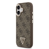 Picture of Guess PU Leather 4G Strass Triangle Logo Gold Frame MagSafe Case for iPhone 17 / Brown