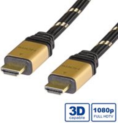 Picture of HDMI HS kabelis Gold ar tīklu, 4K, M/M, 2.0m, Roline