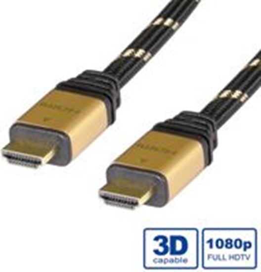 Picture of HDMI HS kabelis Gold ar tīklu, 4K, M/M, 2.0m, Roline