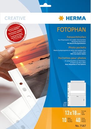 Attēls no Herma fotophan 13x18 10 Sheets white 7587