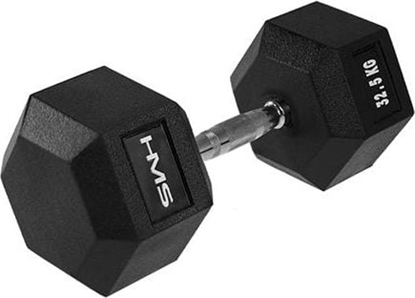 Изображение HMS hantel Hex Pro gumowany 1 x 32.5 kg