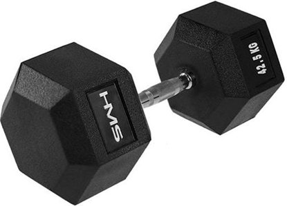 Изображение HMS hantel Hex Pro gumowany 1 x 42.5 kg