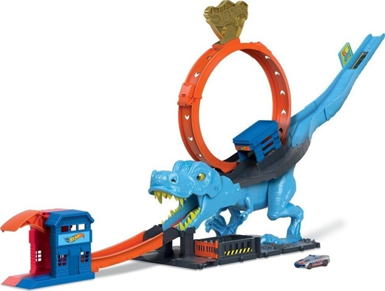 Изображение Hot Wheels - City T-Rex Loop And Stunt Playset (HKX42) (Nedaudz boj.iepak.)