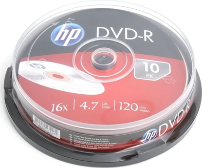 Attēls no HP DVD-R 4.7 GB 16x 10 sztuk (hDME00026)