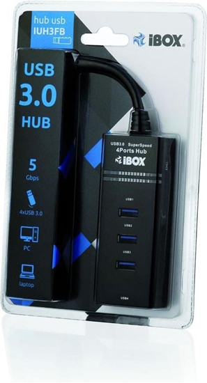 Picture of Hub USB 3.0 IUH3FB (4xUSB 3.0) czarny