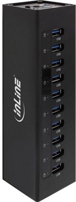 Attēls no HUB USB InLine 10x USB-A 3.0 (35395C)