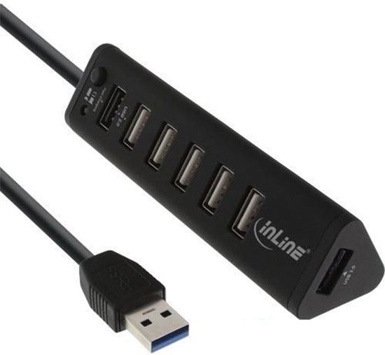 Picture of HUB USB InLine 7x USB-A 2.0 (66763)