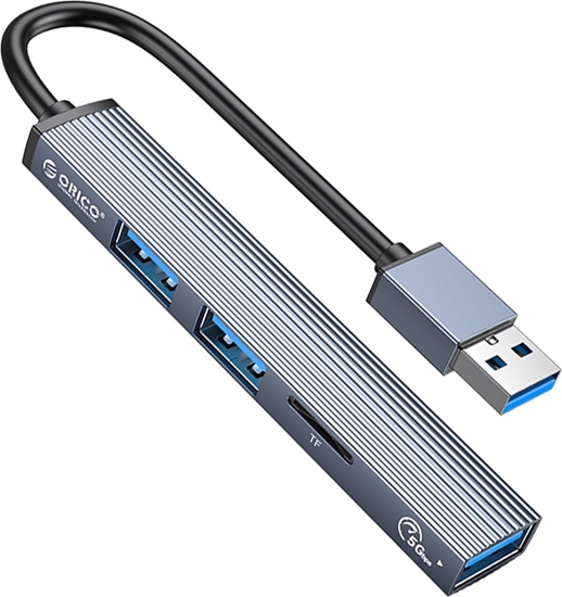 Picture of HUB USB Orico 1x microSD  + 3x USB-A 3.0 (AH-A12F-GY-BP)