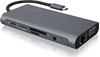 Picture of ICY BOX IB-DK4040-CPD Wired USB 3.2 Gen 1 (3.1 Gen 1) Type-C Anthracite, Black
