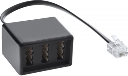 Изображение InLine Adapter Kabel RJ11 6P4C mski - TAE NFN eski (69942A)