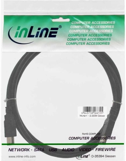 Изображение InLine Firewire 6-pin - Firewire 6-pin, 1.8m, Czarny (34002)