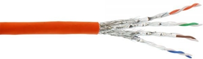 Picture of InLine Kabel instalacyjny S/FTP, PiMF, Cat.7a, AWG23, 1200MHz, halogen Free, Pomaraczowy, 100m (70100I)