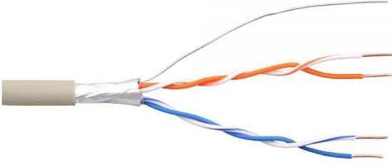 Picture of InLine Kabel Telefoniczny instalacyjny 4 yy, 2x2x0.6mm, ekranowany, 100m (69980)