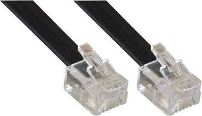 Picture of InLine Modularny kabel RJ11, 4 yy, 6P4C, czarny, 6m (18844N)