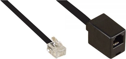 Picture of InLine Modularny kabel RJ12, 6P6C, mski-eski, czarny, 2m (18832)