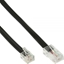 Attēls no InLine Modularny kabel RJ45 do RJ11, 6R4C, czarny, 6m (18866)