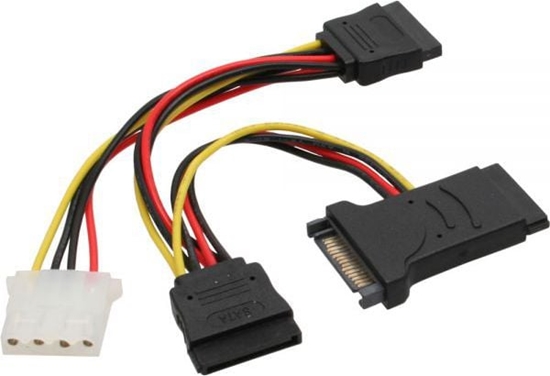 Picture of InLine Molex - SATA x4, 0.15m, Wielokolorowy (29682)