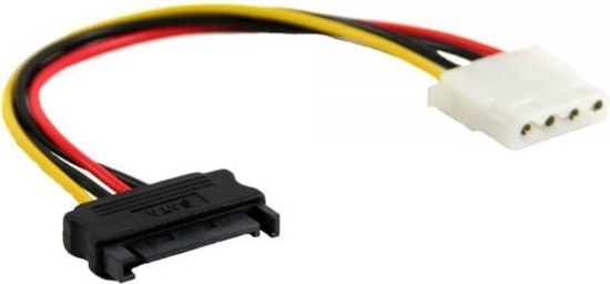 Picture of InLine Molex - SATA, 0.15m, Wielokolorowy (29669)