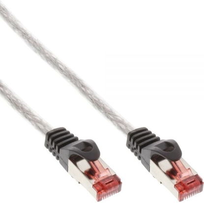 Picture of InLine Patchcord S/FTP, PiMF, Cat.6, PVC, przeroczysty 0.3m (76433T)